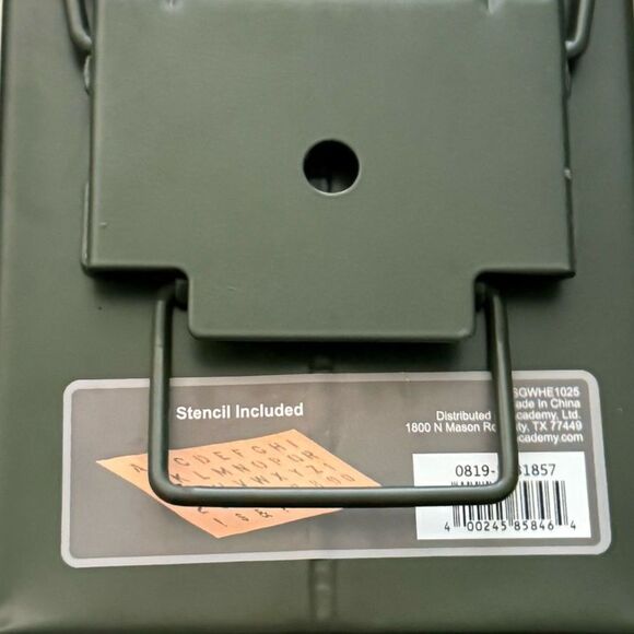 Lockable Military Heavy Metal Ammo Can Storage Box Green w/ Stencil, Brand New - Picture 7 of 11